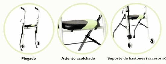 Rollator Con 2 Ruedas De Referencia ACTIO 2. Mayor accesibilidad a cualquier espacio. Ref. In1513721