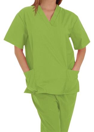 Pijama Unisex, CALIDAD, Pantalones con Elástico y 2 Bolsillos, Manga Corta, Cuello Pico, Ref. Ub-G1022