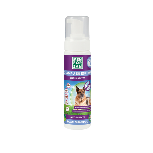 Men for san Champú en espuma anti-insectos para perros 200ml