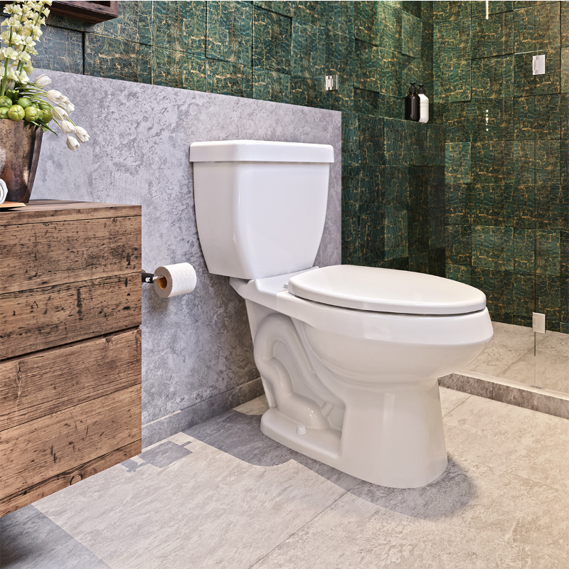 WC Elongado de Trampa Expuesta 4.8 LPD Taza y Tanque Blanco Helvex WC DRAKAR16