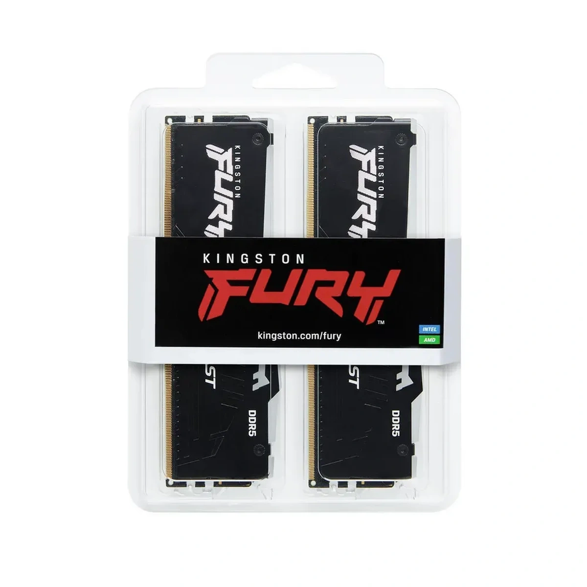 Memoria RAM 32GB (2x 16GB) DDR5 6400MT/s CL32 Kingston Fury Beast RGB
