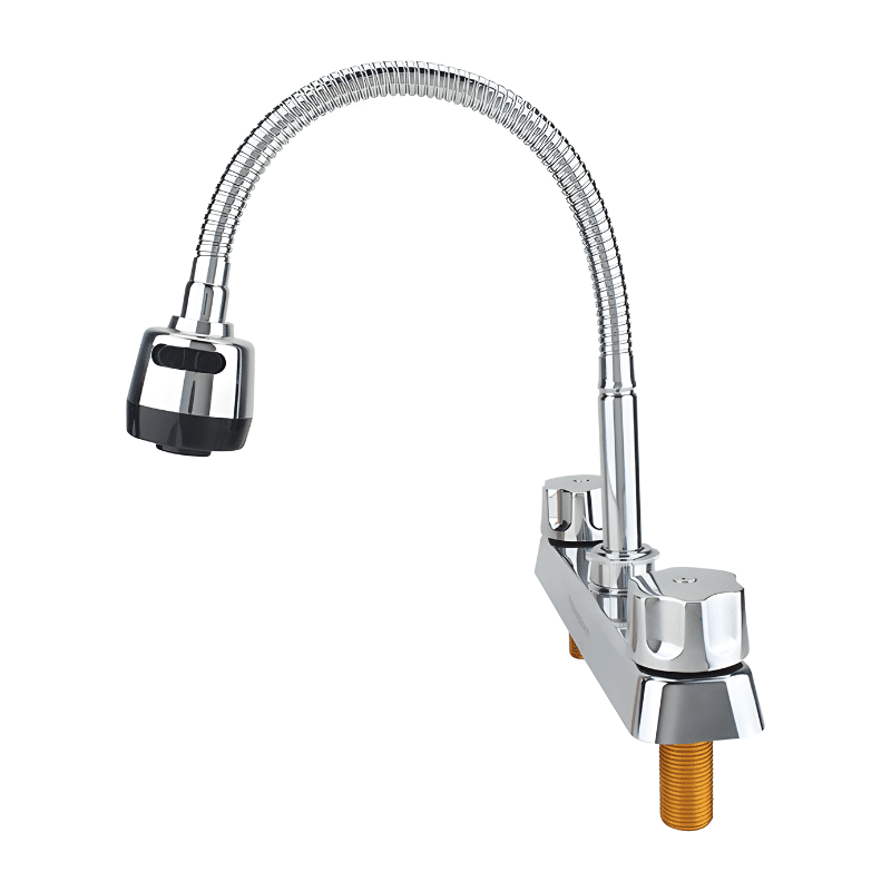 Mezcladora de Fregadero 8″ Cuello Flexible Vita Cromo Sanplom 8952