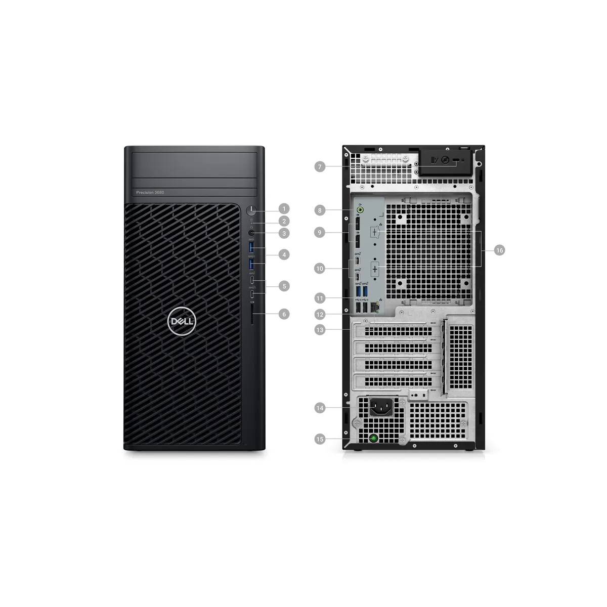 Workstation Dell Precision 3680, Intel i9-14900, 16GB DDR5, 1TB SSD, Win11P