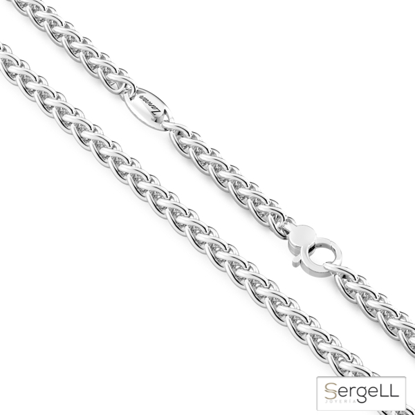 Cadena espiga plata 926 para hombre Zancan